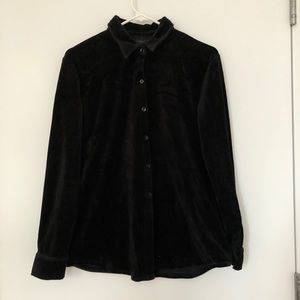 90s vintage Velvet button up